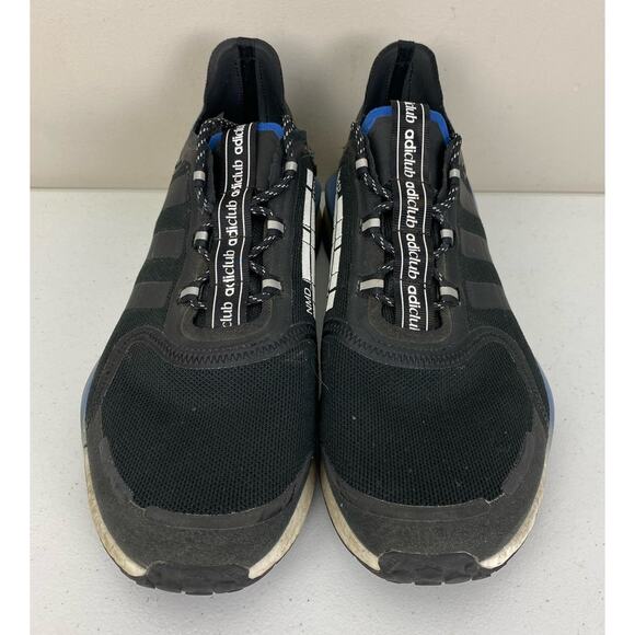 Men Adidas NMD R1 V3 black royal blue athletic shoes sneakers HQ9838, 12